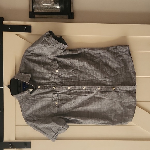 Apt 9 Steely Gray button down shirt - Picture 1 of 6